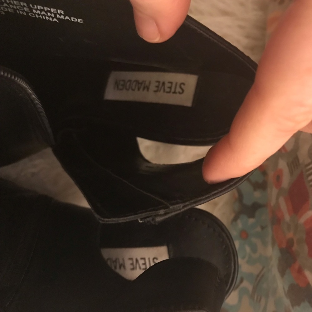 Steve Madden Black Open Toed Pumps - image 3